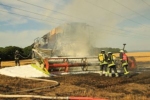 Mähdrescher brannte aus