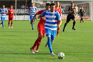 Wacker Nordhausen mit ersten Sieg in einem Heimspiel. 3:0 gegen Meuselwitz im ersten Thüringen-Derby der Saison