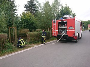 Kameradinnen und Kameraden der Freiwilligen Feuerwehr Neustadt/Osterode bewässerten erneut Bäume und Sträucher