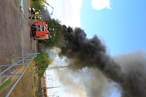 Gro&szlig;brand auf Bahnhofsgel&auml;nde