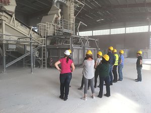 Exkursion des Forscherteams der Hochschule Nordhausen zur Mitteldeutschen Umwelt- und Entsorgung GmbH in Großpösna