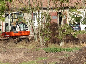 Baustelle zur Erweiterung der Fischzucht Salza