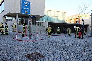 Brand in Toilette