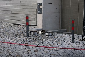 Brand in Toilette