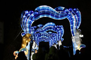 Lichtershow im Bergzoo Halle