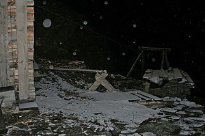 Abends gab es Schnee.