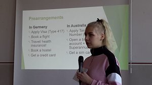 Fabienne Leibiger gab interessante Einblicke in ihre Zeit in Australien