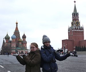 Beim Bundesfinale im Russisch-Wettbewerb belegten Vivien und Sophie den dritten Platz - als Belohnung ging es jetzt nach Russland