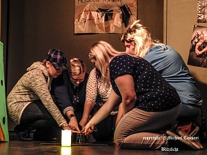 Die Probe auf der Studiob&uuml;hne