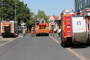 Einsatz in der Langen Stra&szlig;e