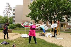 Die erste Runde "unter Balkonen" in Salza