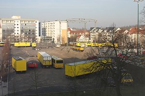 Großer Russische Staatscirkus beim Aufbau