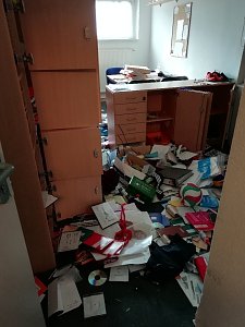 Fotos: Schäden nach Einbruch in Sporthalle am Salzagraben