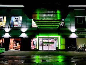 Peter Blei unterwegs im abendlichen Nordhausen