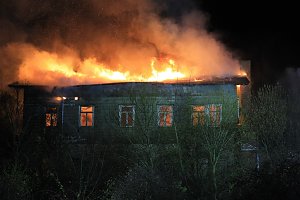 Brand auf dem Bahngel&auml;nde in Nordhausen