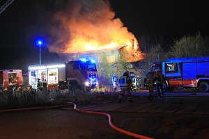 Brand auf dem Bahngel&auml;nde in Nordhausen