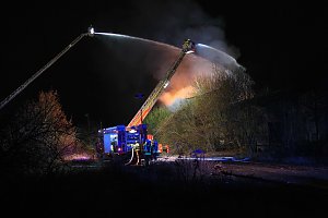 Brand auf dem Bahngel&auml;nde in Nordhausen