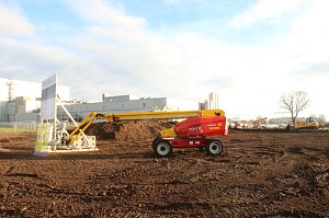 Spatenstich auf der Darre f&uuml;r Wasserstofftankstellen-Werk