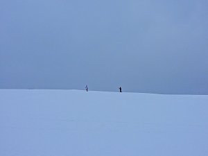 Peter Blei unterwegs im Schnee