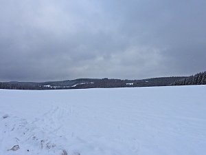 Peter Blei unterwegs im Schnee