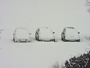 Winter rauf den Dächern