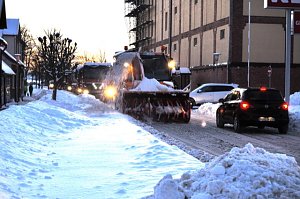 Schneefräse in Heringen im Einsatz
