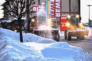 Schneefräse in Heringen im Einsatz