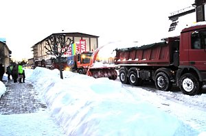 Schneefräse in Heringen im Einsatz