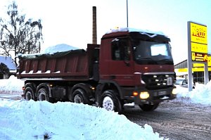Schneefräse in Heringen im Einsatz