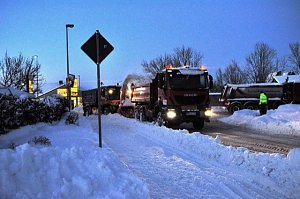 Schneefräse in Heringen im Einsatz