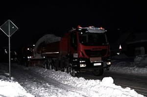 Schneefräse in Heringen im Einsatz