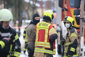 Gro&szlig;einsatz in der Bochumer Stra&szlig;e in Nordhausen