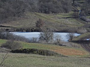 Peter Blei unterwegs am zugefrorenen Rostenteich