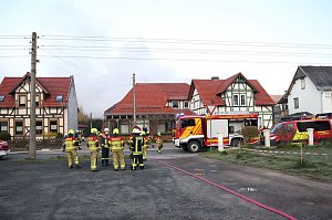Geb&auml;udebrand in Woffleben
