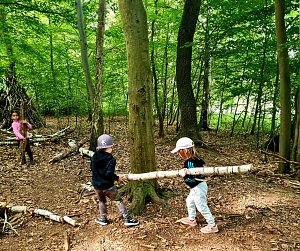 F&uuml;r die Kleinen der Kinderwelt am Frauenberg geht es endlich wieder in den Wald