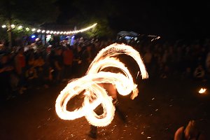 Teich in Flammen