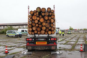 Holzlasterkontrolle in Niedersachswerfen