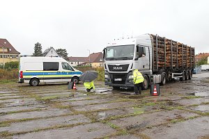 Holzlasterkontrolle in Niedersachswerfen