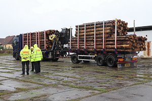 Holzlasterkontrolle in Niedersachswerfen