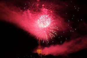 Feuerwerk am Martinsabend in Nordhausen