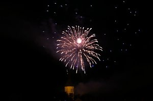 Feuerwerk am Martinsabend in Nordhausen