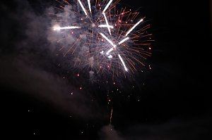 Feuerwerk am Martinsabend in Nordhausen