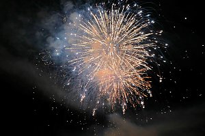 Feuerwerk am Martinsabend in Nordhausen