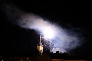 Feuerwerk am Martinsabend in Nordhausen