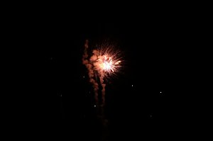 Feuerwerk am Martinsabend in Nordhausen