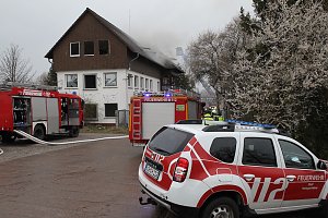Dachstuhlbrand in Heringen 