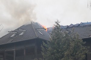 Dachstuhlbrand in Heringen 