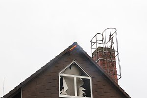Dachstuhlbrand in Heringen 
