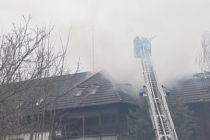 Dachstuhlbrand in Heringen 