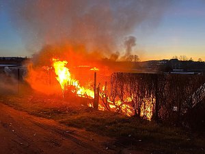 Gartenlaubenbrand im Nordhäuser Kastanienweg